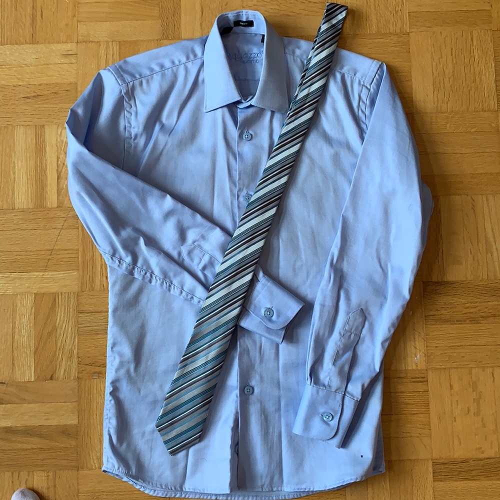 Boys dress shirt and tie
